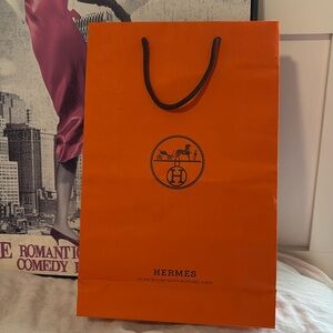 Hermes shopping bag in large size 17 by 11 inches approximately